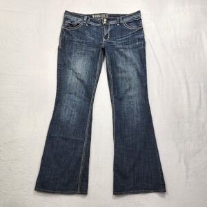 Hydraulic Jeans Womens 15/16 Blue Medium Wash Low Rise Bootcut Stretch Denim